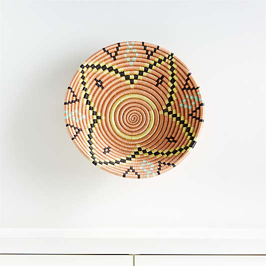 Indego Africa Salmon Plateau Wall Basket