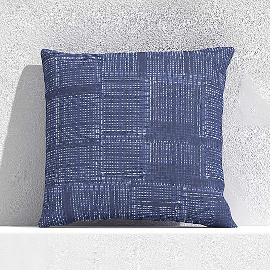 Indigo Pixel 20" Outdoor Pillow