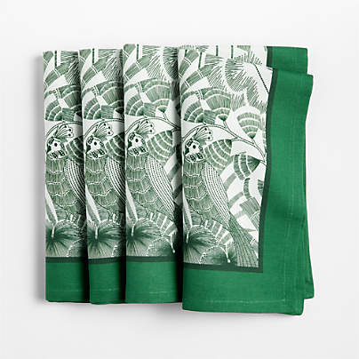 Indochine Green Napkins, Set of 4