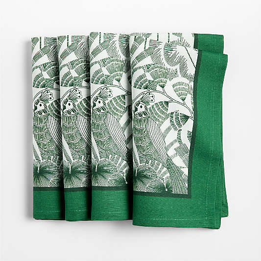 Indochine Green Napkins, Set of 4
