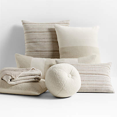 Beige Throw Pillow Arrangement