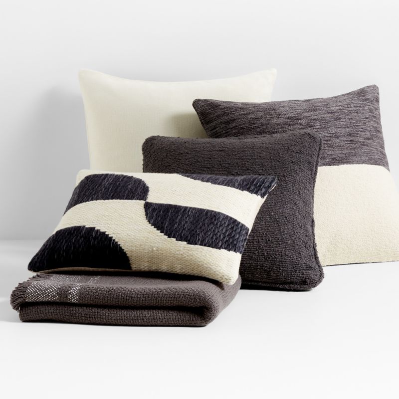 Black and best sale grey decorative pillows