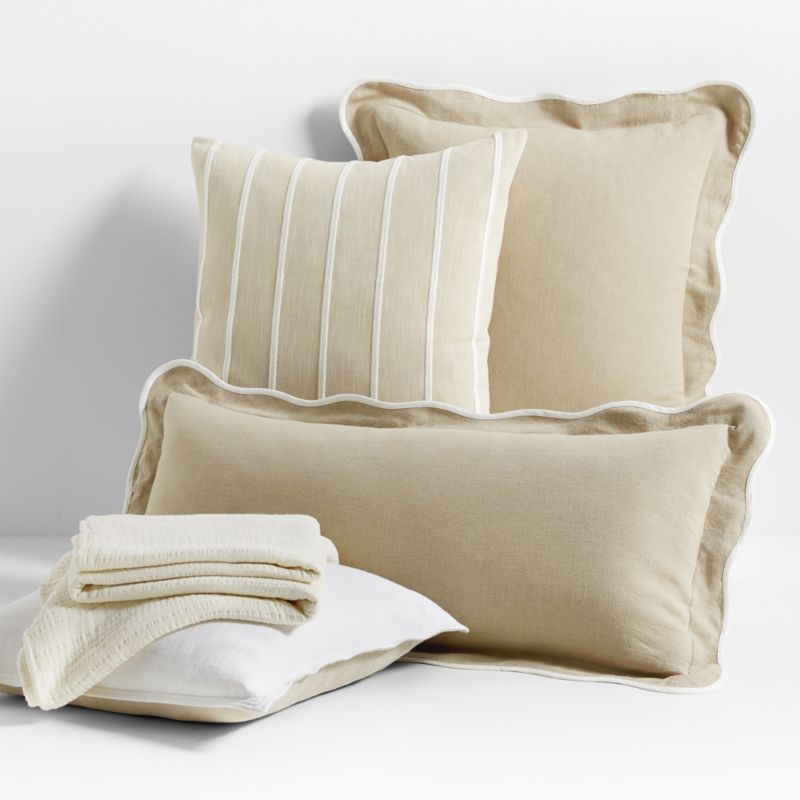 Ivory throw pillows for couch sale