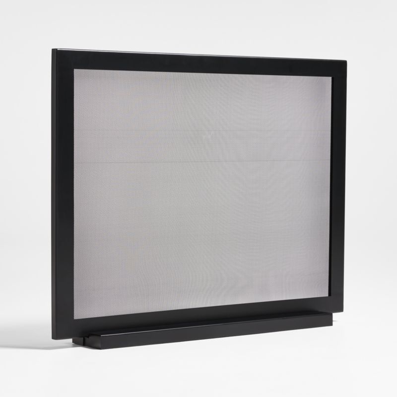 Black Industrial Fireplace Screen - image 1 of 3