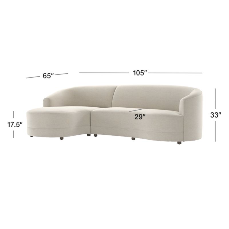 View Infiniti 2-Piece Curve Back Sectional Sofa - image 2 of 7