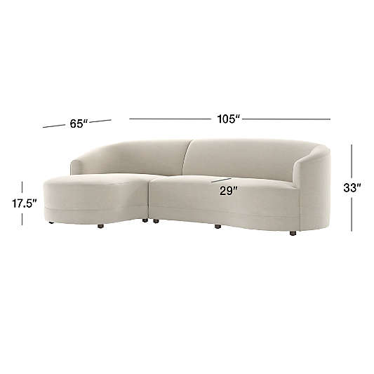 Infiniti 2-Piece Curve Back Sectional Sofa