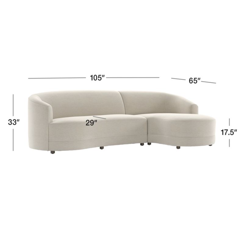 View Infiniti 2-Piece Curve Back Sectional Sofa - image 3 of 8