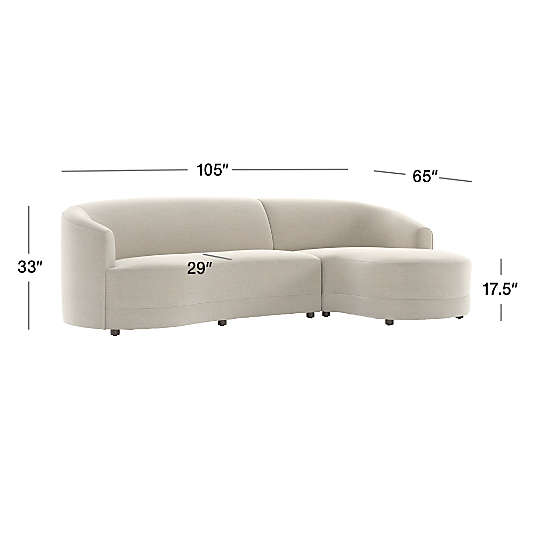 Infiniti 2-Piece Curve Back Sectional Sofa