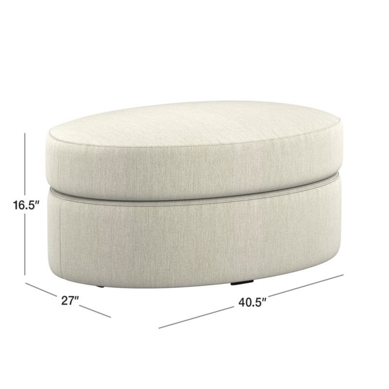 View Infiniti Oval Storage Ottoman - image 3 of 7