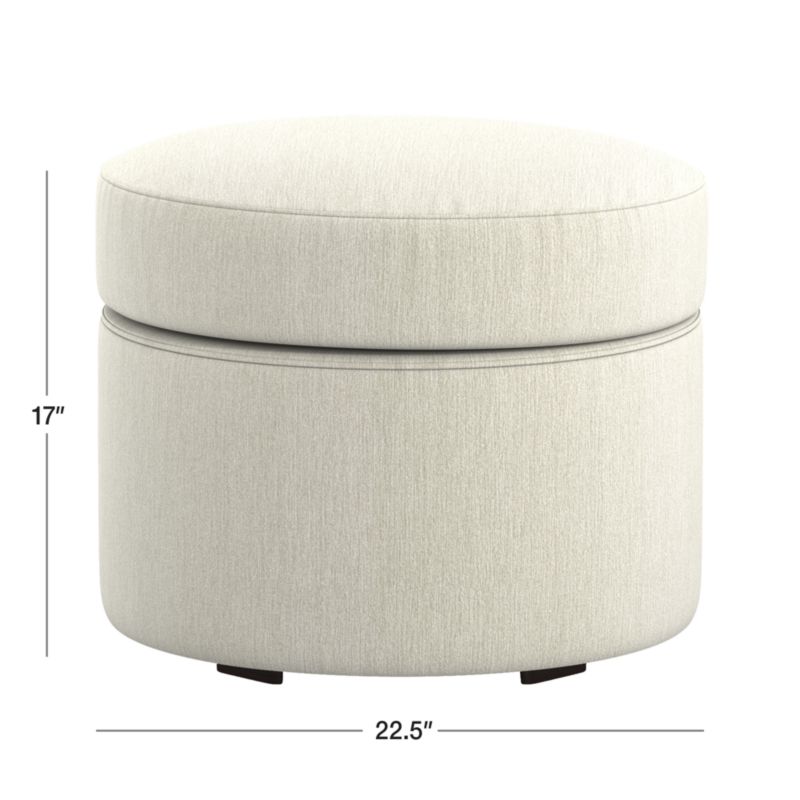 View Infiniti Round Storage Ottoman - image 3 of 4