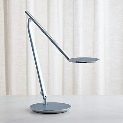 Humanscale Infinity Slate Blue Desk, Infinity Branch Table Lamp