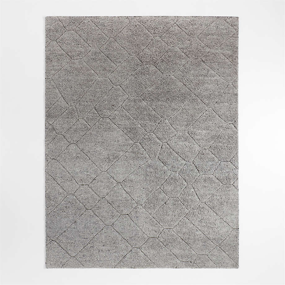 Innsbruck Wool Charcoal Grey Area Rug 9'x12' Crate & Barrel