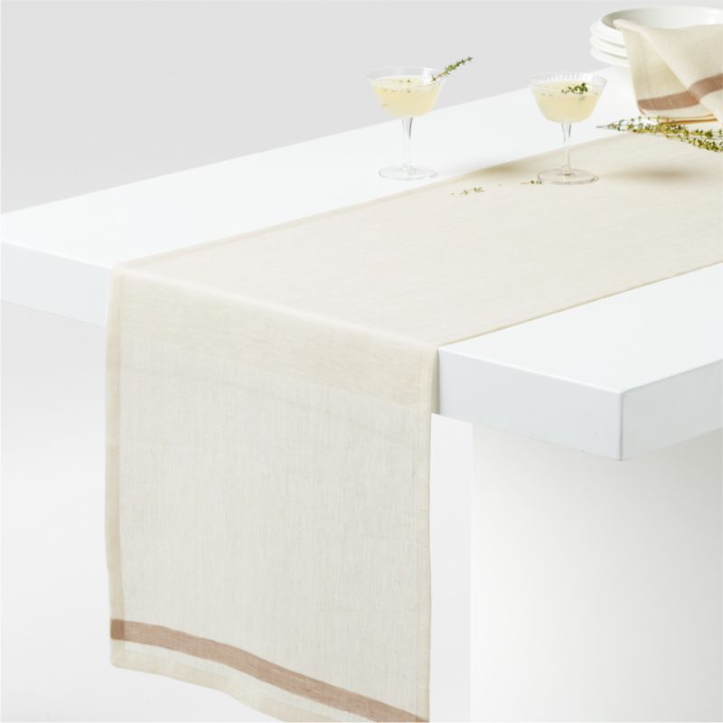 Insieme 90" Striped Linen Table Runner by Athena Calderone + Reviews