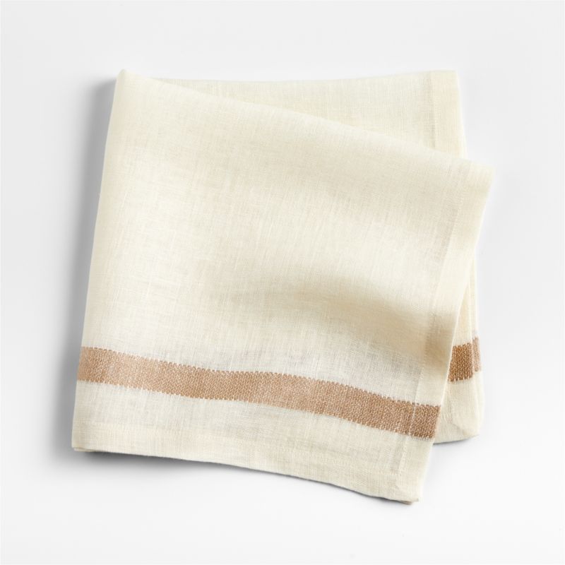 Insieme Striped Linen Napkin by Athena Calderone + Reviews Crate & Barrel