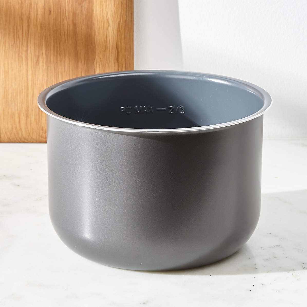 6 Quart /& Silicone Lid 5 and 6 Quart Genuine Instant Pot Ceramic Non-Stick Interior Coated Inner Cooking Pot