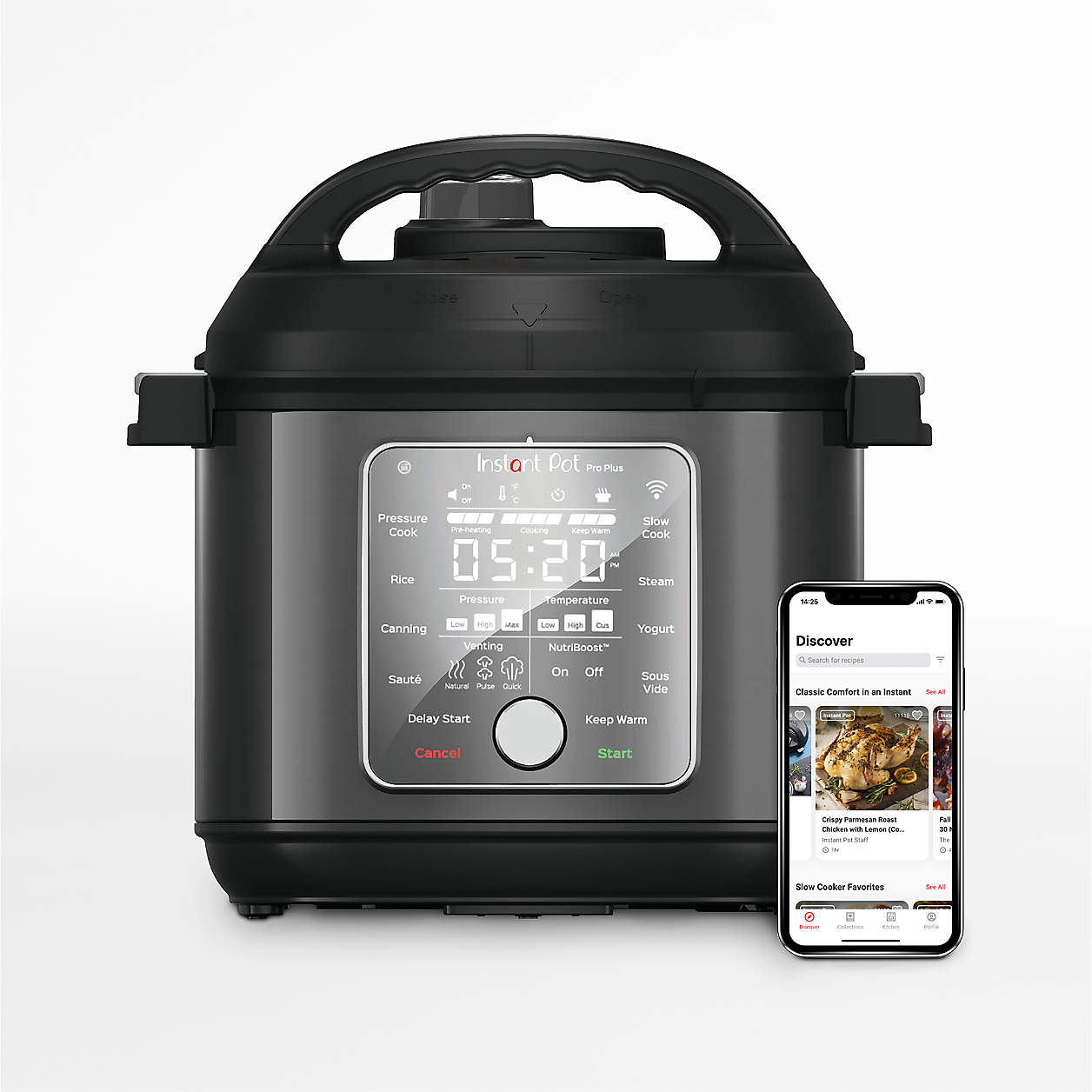 Instant Pot 6-Quart Pro Plus Smart Pressure Cooker + Reviews | Crate ...