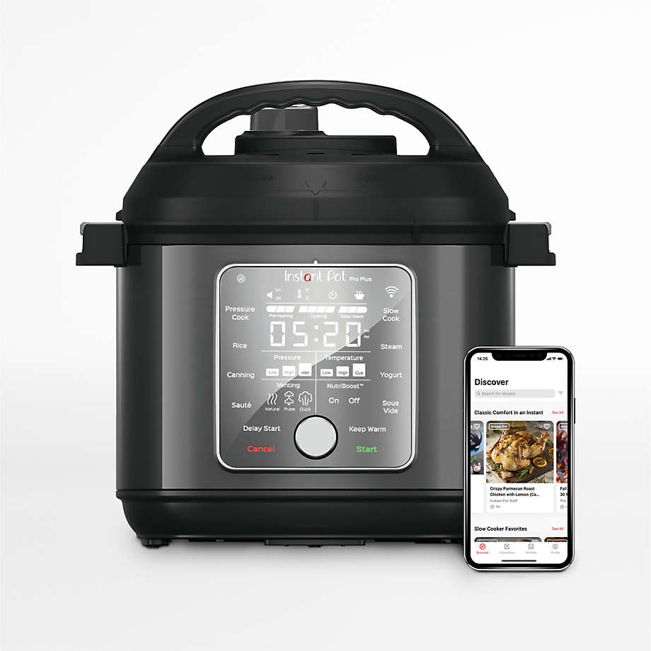 panel Maduro ángulo Instant Pot 6-Quart Pro Plus Smart Pressure Cooker + Reviews | Crate &  Barrel