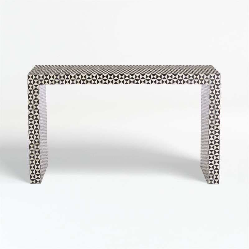 Intarsia Black Console Table Crate & Barrel