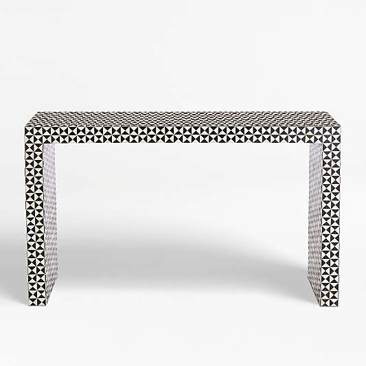 Intarsia Black Console Table