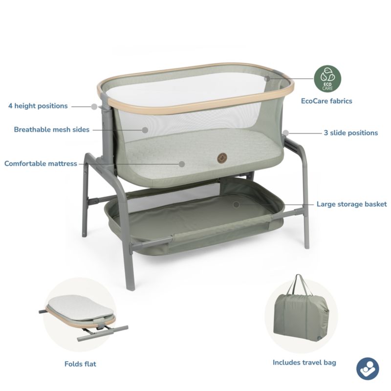 Maxi-Cosi ® Iora ™ Classic Green Mesh Travel Baby Bassinet with Storage - image 10 of 11