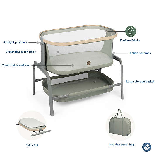 Maxi-Cosi ® Iora ™ Classic Green Mesh Travel Baby Bassinet with Storage