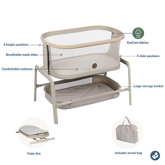 Maxi-Cosi ® Iora ™ Classic Oat Mesh Travel Baby Bassinet with Storage