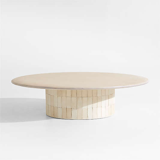 Ipanema Tile and Resin 54" Round Outdoor Coffee Table