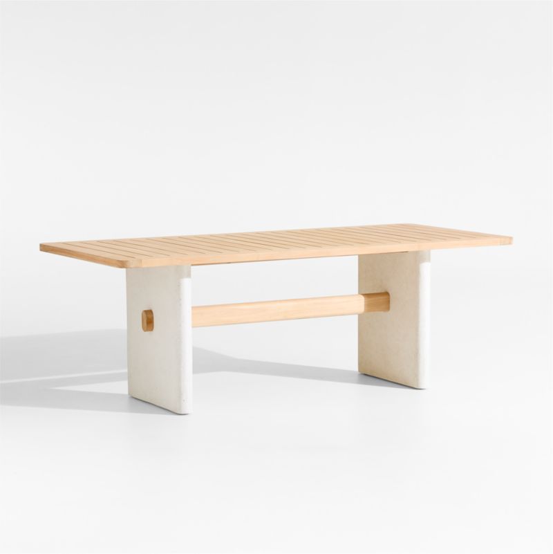 Ipanema 86" Teak Wood and Resin Outdoor Dining Table - image 0 of 11