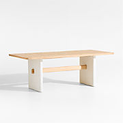 Ipanema 86" Teak Wood and Resin Outdoor Dining Table