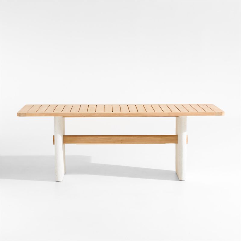 Ipanema 86" Teak Wood and Resin Outdoor Dining Table - image 7 of 11