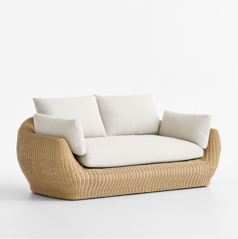 Ipanema 72" Wicker Outdoor Loveseat with Cushion - image 5 of 9