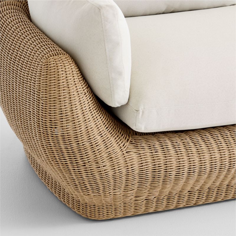 Ipanema 72" Wicker Outdoor Loveseat with Cushion - image 8 of 9