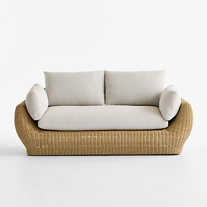 Ipanema 72" Wicker Outdoor Loveseat with Cushion