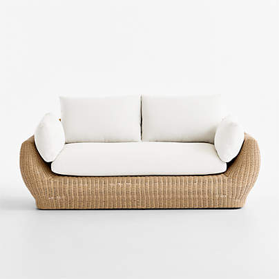Ipanema 72" Wicker Outdoor Loveseat with Cushion