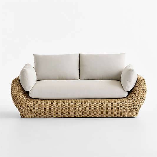 Ipanema 72" Wicker Outdoor Loveseat with Cushion