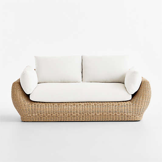 Ipanema 72" Wicker Outdoor Loveseat with Cushion