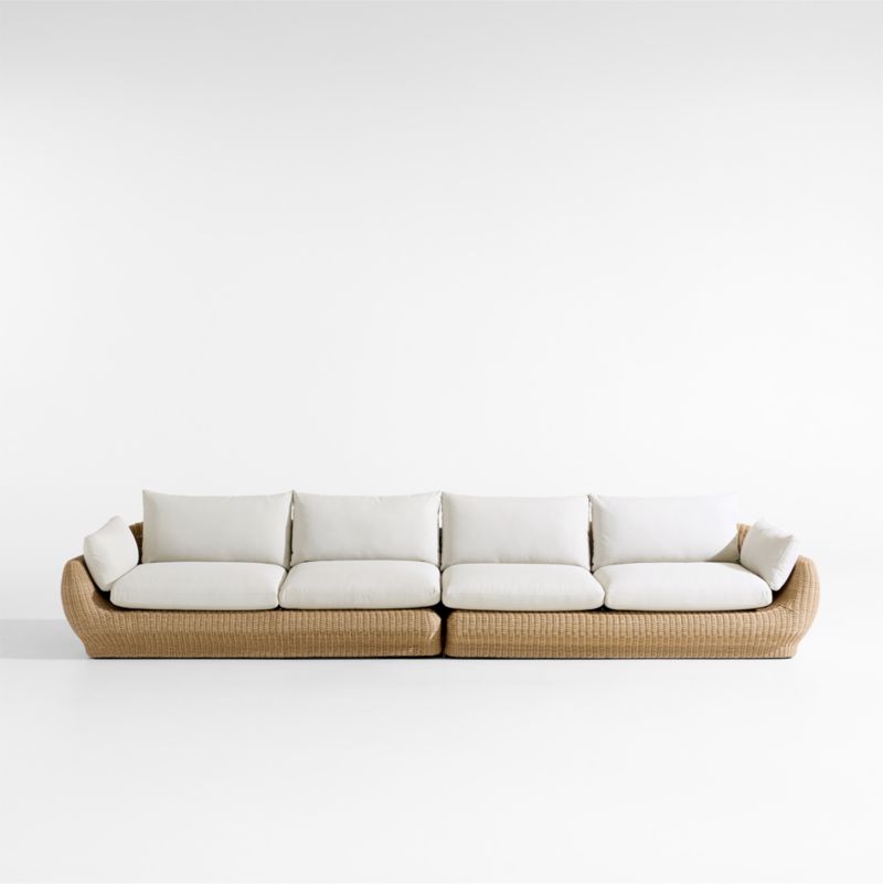 Ipanema Wicker 2-Piece Outdoor Sofa with Cushions - image 0 of 6