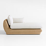Ipanema Wicker 2-Piece Armless Outdoor Sofa with Cushions
