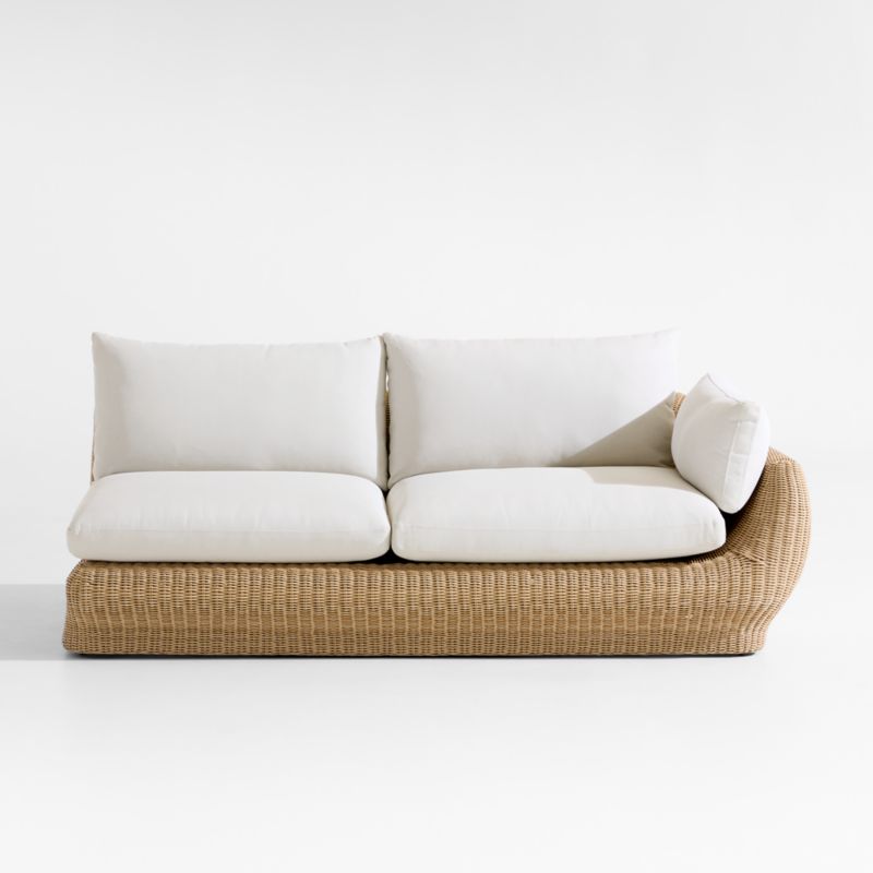 Ipanema Wicker Right Arm Outdoor Sofa with Cushions - image 0 of 2