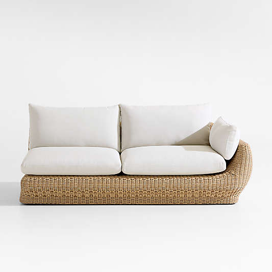 Ipanema Wicker Right Arm Outdoor Sofa with Cushions