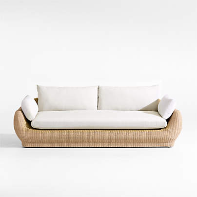 Ipanema 94.5" Wicker Outdoor Sofa with Cushions