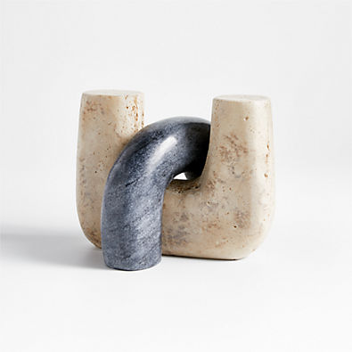 View Issac Nesting Travertine and Marble Bookends details
