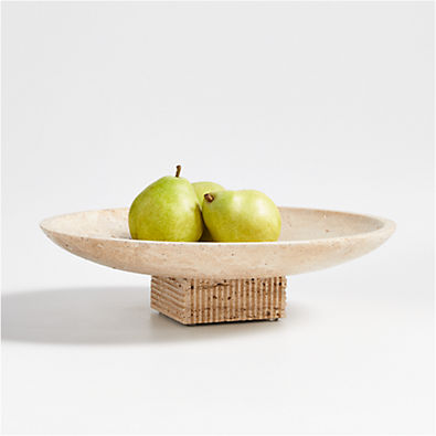 View Issac Travertine Centerpiece Bowl details