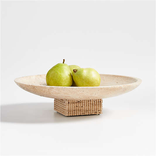 Issac Travertine Centerpiece Bowl