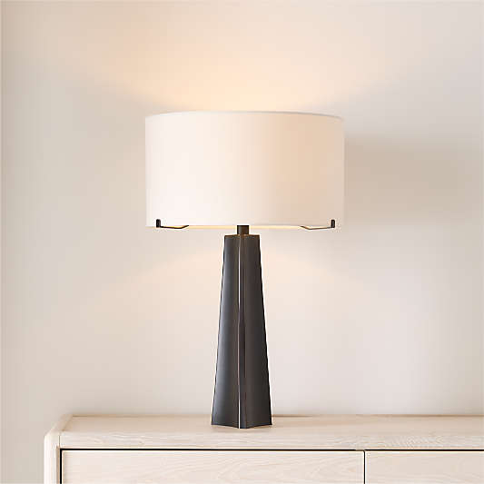 Isla Bronze Triangle Table Lamp 24"
