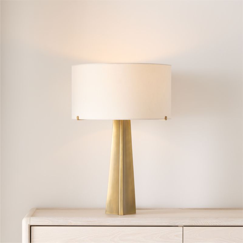 Isla Brass Triangle Table Lamp 24" - image 4 of 10