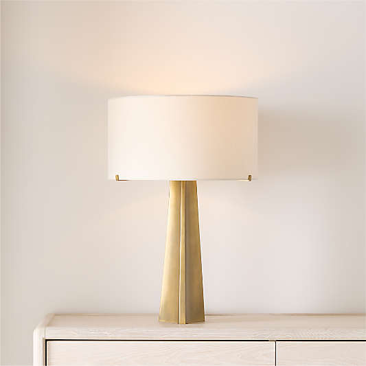 Isla Brass Triangle Table Lamp 24"