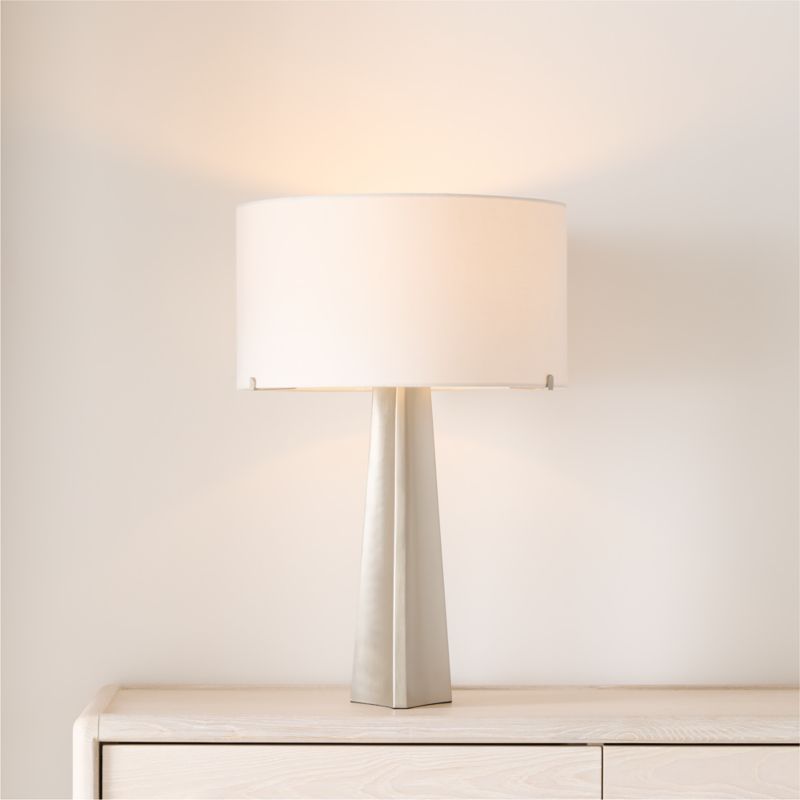 Isla Pewter Triangle Table Lamp 24" - image 4 of 10