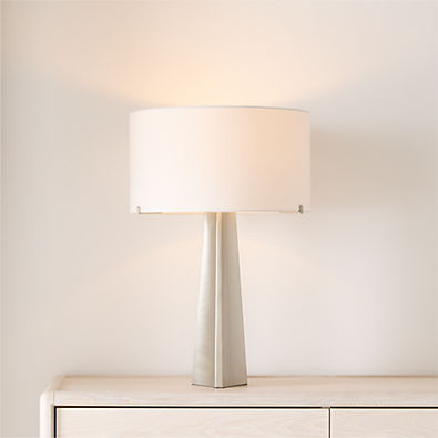 View Isla Pewter Triangle Table Lamp, Set of 2 details