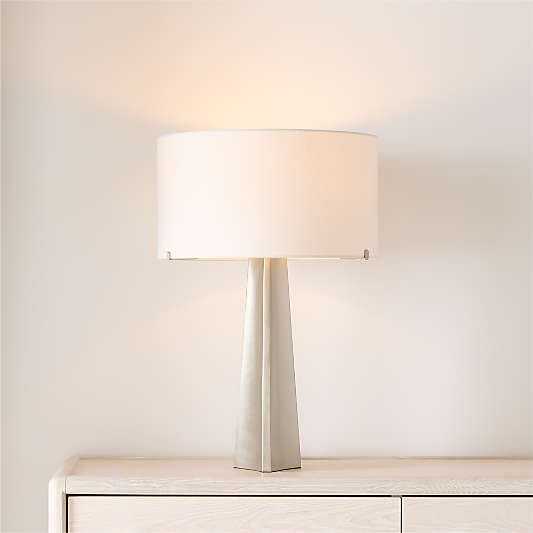 Isla Pewter Triangle Table Lamp 24"
